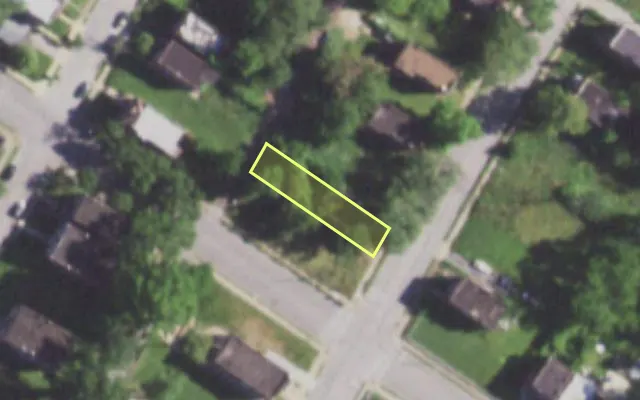 Aerial view of 1459 GOODFELLOW BLVD — vacant lot, St. Louis with approximate parcel outline