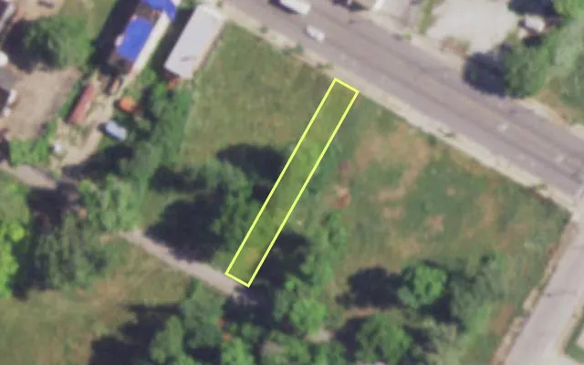 Aerial view of 4224 DR MARTIN LUTHER KING DR — vacant lot, St. Louis with approximate parcel outline