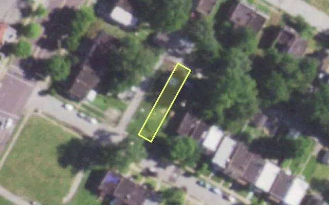 Aerial view of 5257 MAFFITT AV — vacant lot, St. Louis with approximate parcel outline