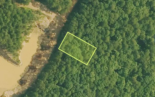 Aerial view of VAN BUREN County parcel 4400-22221-0000 — Arkansas post-auction with approximate parcel outline