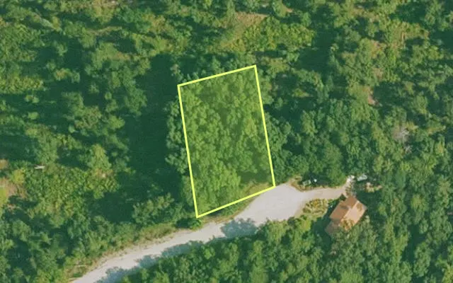 Aerial view of GARLAND County parcel 77035 — Arkansas post-auction with approximate parcel outline