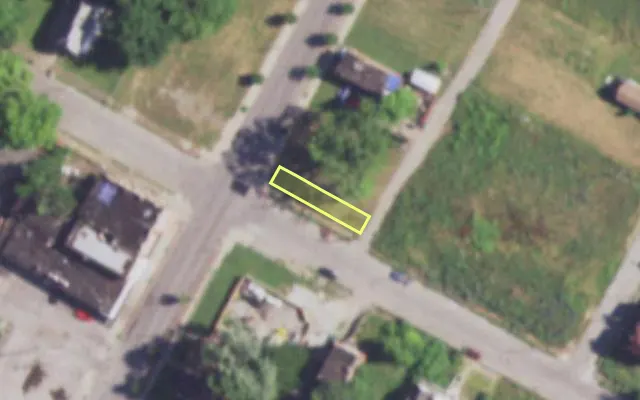 Aerial view of 3000 N NEWSTEAD AV — vacant lot, St. Louis with approximate parcel outline