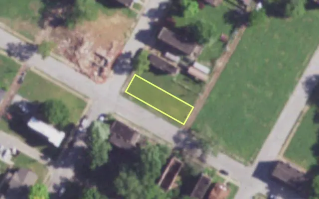 Aerial view of 4126 PLEASANT ST — vacant lot, St. Louis with approximate parcel outline