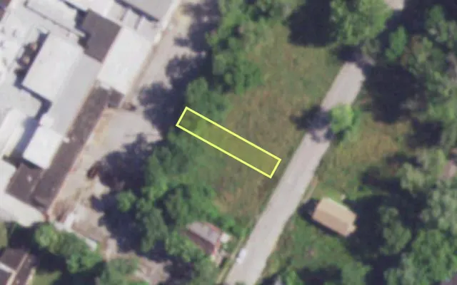 Aerial view of 3051 NEW ASHLAND PL — vacant lot, St. Louis with approximate parcel outline