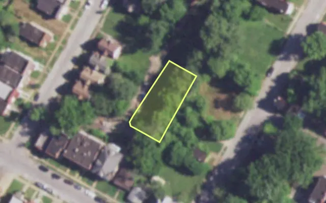 Aerial view of 4015 R CAMELLIA AV — vacant lot, St. Louis with approximate parcel outline