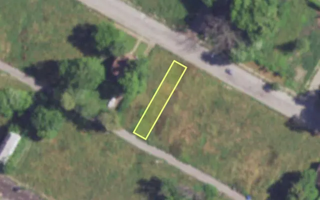 Aerial view of 4308 W LABADIE AV — vacant lot, St. Louis with approximate parcel outline