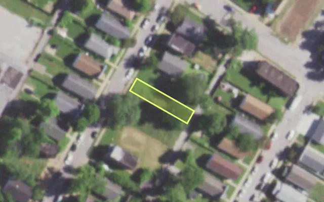 Aerial view of 1432 MONTCLAIR AV — vacant lot, St. Louis with approximate parcel outline