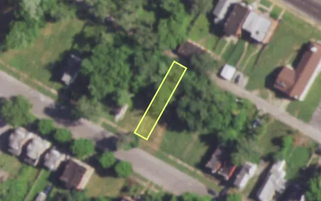 Aerial view of 4577 MAFFITT AV — vacant lot, St. Louis with approximate parcel outline