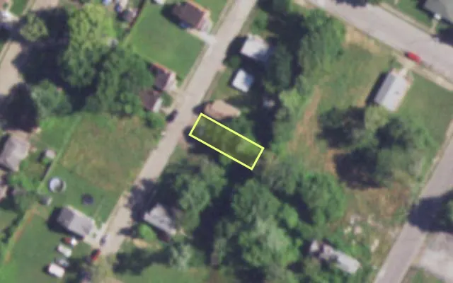 Aerial view of 3128 MARNICE PL — vacant lot, St. Louis with approximate parcel outline