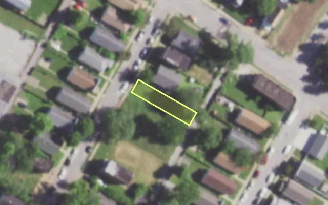 Aerial view of 1434 MONTCLAIR AV — vacant lot, St. Louis with approximate parcel outline