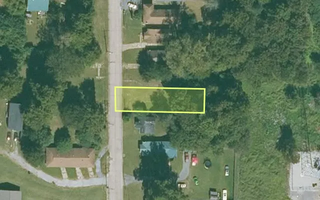 Aerial view of MISSISSIPPI County parcel 305-03164-000 — Arkansas post-auction with approximate parcel outline