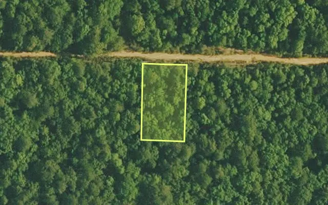 Aerial view of VAN BUREN County parcel 4400-20035-0000 — Arkansas post-auction with approximate parcel outline