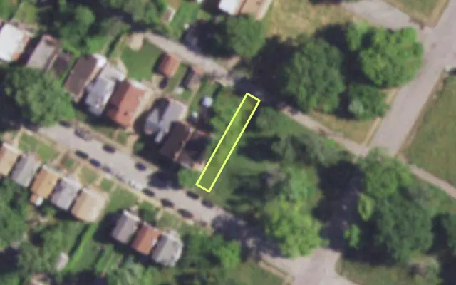Aerial view of 4315 H COTE BRILLIANTE AV — vacant lot, St. Louis with approximate parcel outline