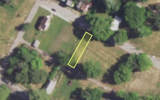 Aerial view of 4434 COTE BRILLIANTE AV — vacant lot, St. Louis with approximate parcel outline