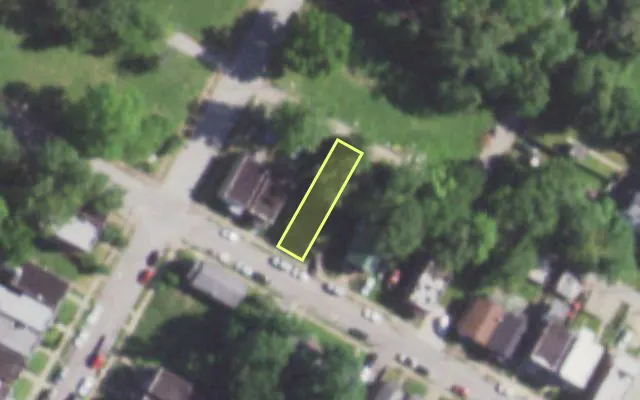 Aerial view of 5531 MAFFITT AV — vacant lot, St. Louis with approximate parcel outline