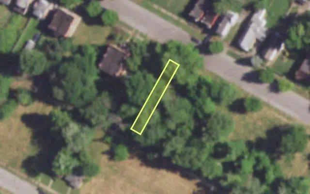 Aerial view of 4562 MAFFITT AV — vacant lot, St. Louis with approximate parcel outline