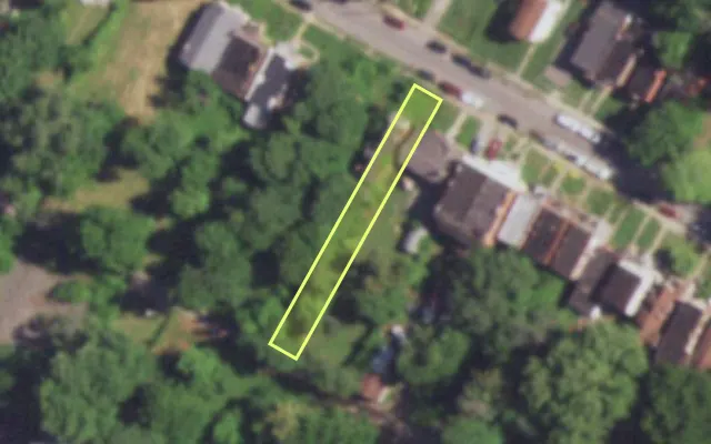 Aerial view of 4830 LEDUC ST — vacant lot, St. Louis with approximate parcel outline