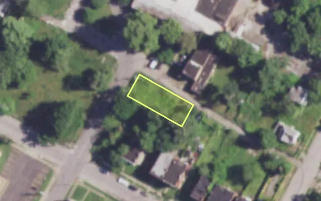 Aerial view of 3012 LAMBDIN AV — vacant lot, St. Louis with approximate parcel outline