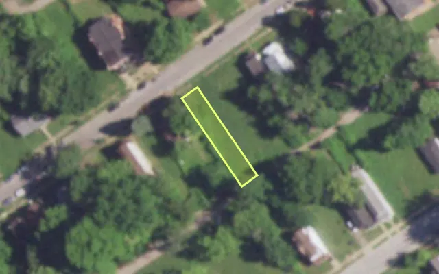 Aerial view of 5246 ROBIN AV — vacant lot, St. Louis with approximate parcel outline