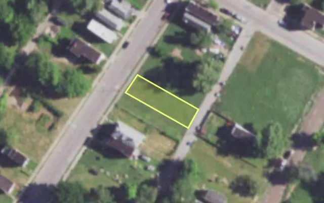 Aerial view of 4244 PRAIRIE AV — vacant lot, St. Louis with approximate parcel outline