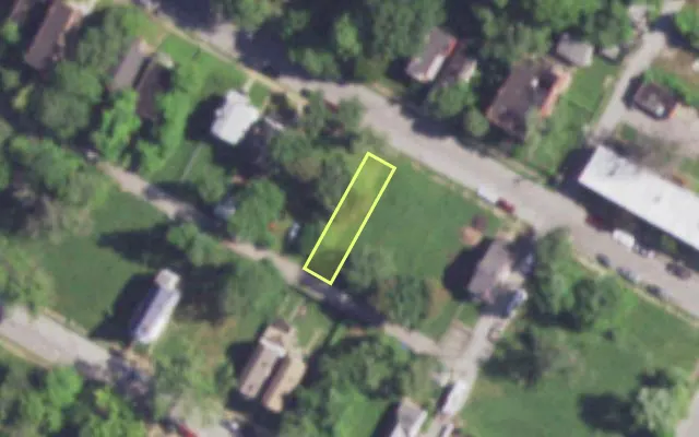 Aerial view of 4430 ANDERSON AV — vacant lot, St. Louis with approximate parcel outline