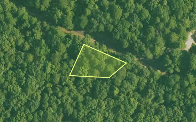 Aerial view of GARLAND County parcel 58055 — Arkansas post-auction with approximate parcel outline