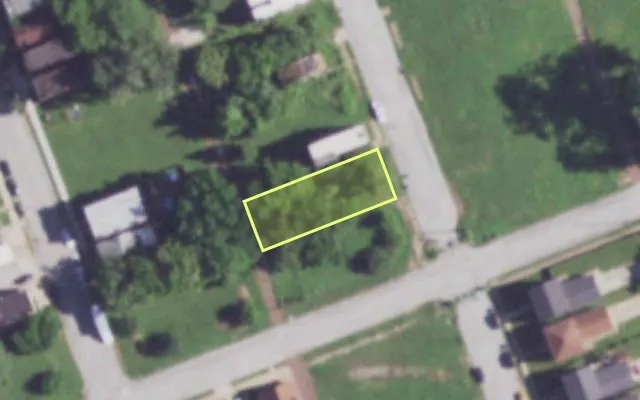 Aerial view of 4007 N 22ND ST — vacant lot, St. Louis with approximate parcel outline
