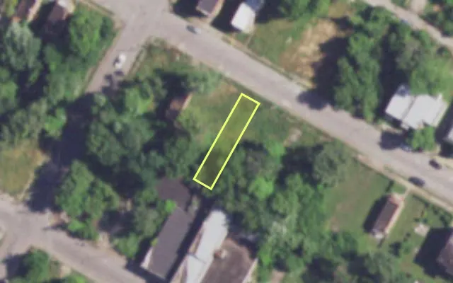 Aerial view of 3954 NORTH MARKET ST — vacant lot, St. Louis with approximate parcel outline