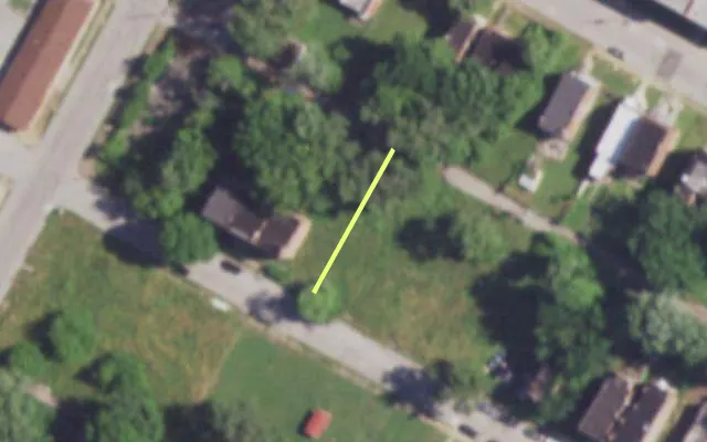 Aerial view of 4265 H NORTH MARKET ST — vacant lot, St. Louis with approximate parcel outline