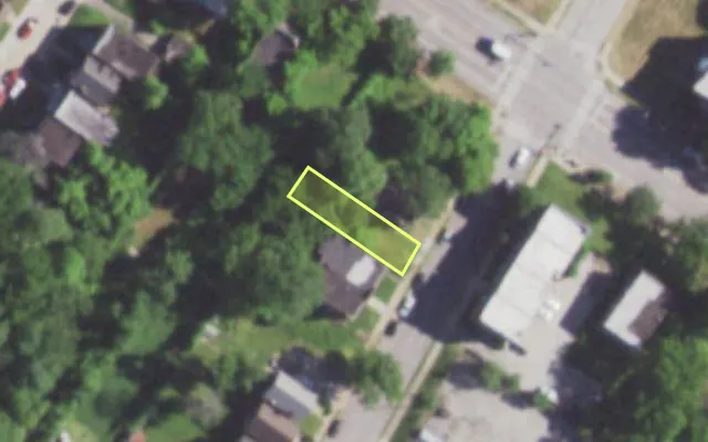 Aerial view of 1289 HAMILTON BLVD — vacant lot, St. Louis with approximate parcel outline
