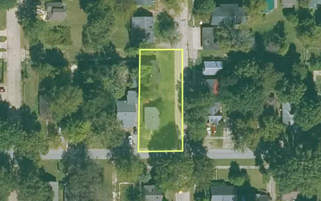 Aerial view of MISSISSIPPI County parcel 305-01730-000 — Arkansas post-auction with approximate parcel outline