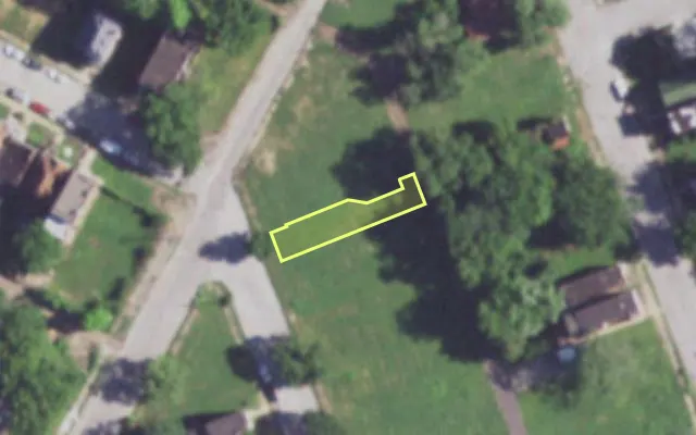Aerial view of 3936 PARNELL ST — vacant lot, St. Louis with approximate parcel outline