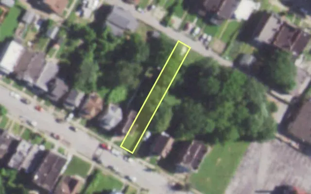 Aerial view of 5337 MAFFITT AV — vacant lot, St. Louis with approximate parcel outline