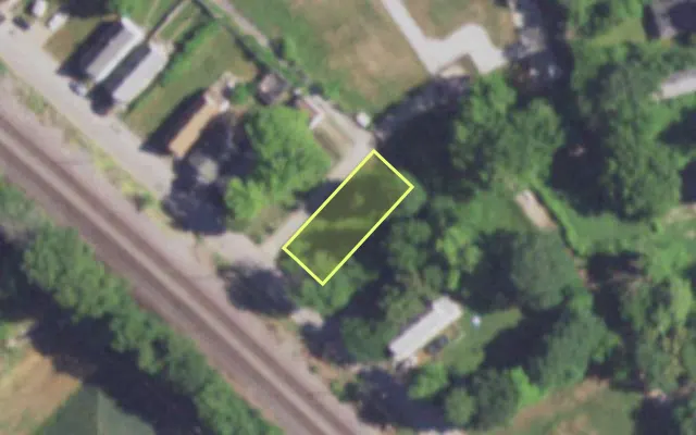 Aerial view of 943 SWITZER AV — vacant lot, St. Louis with approximate parcel outline