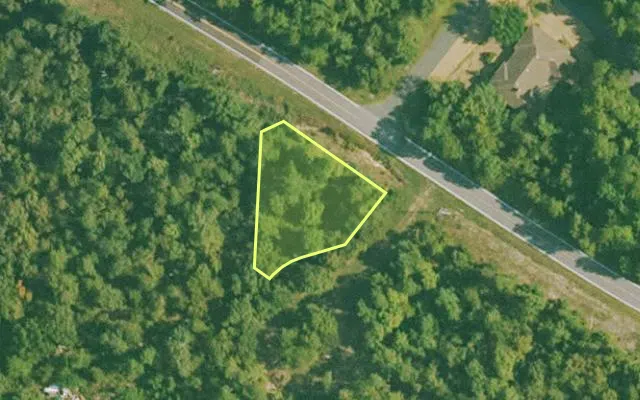 Aerial view of GARLAND County parcel 56882 — Arkansas post-auction with approximate parcel outline