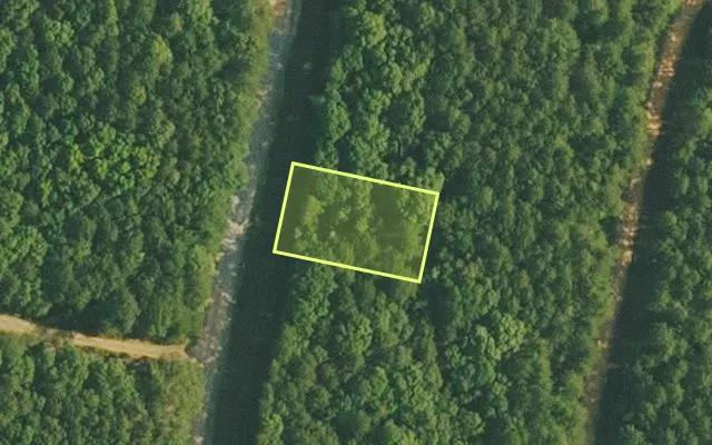 Aerial view of VAN BUREN County parcel 4400-22379-0000 — Arkansas post-auction with approximate parcel outline