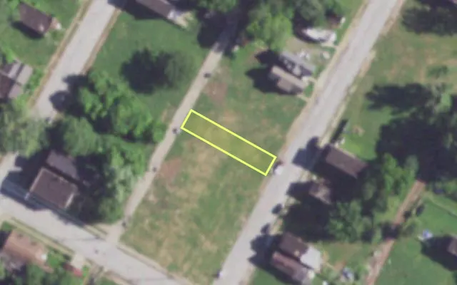 Aerial view of 4217 PLEASANT ST — vacant lot, St. Louis with approximate parcel outline