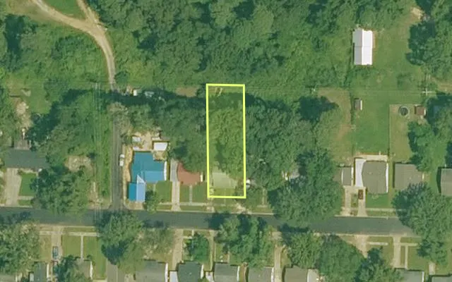 Aerial view of UNION County parcel 04460-00006-0000 — Arkansas post-auction with approximate parcel outline