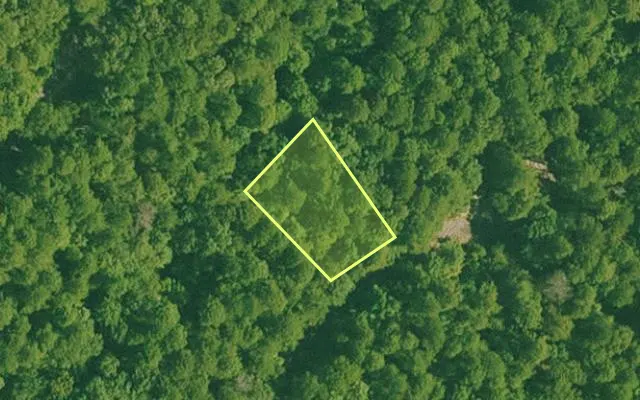 Aerial view of GARLAND County parcel 69545 — Arkansas post-auction with approximate parcel outline