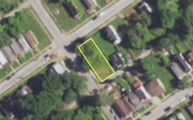 Aerial view of 5502 GENEVIEVE AV — vacant lot, St. Louis with approximate parcel outline