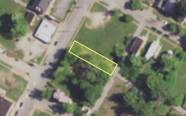 Aerial view of 2716 MARCUS AV — vacant lot, St. Louis with approximate parcel outline