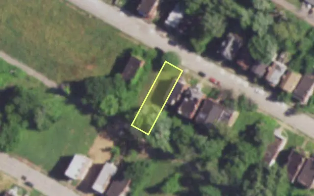 Aerial view of 4250 W COTE BRILLIANTE AV — vacant lot, St. Louis with approximate parcel outline