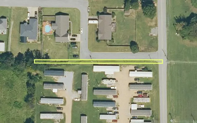Aerial view of GREENE County parcel 1001-11440-021 — Arkansas post-auction with approximate parcel outline