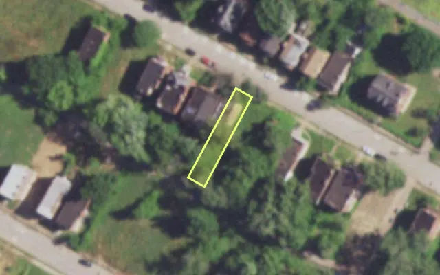 Aerial view of 4236 COTE BRILLIANTE AV — vacant lot, St. Louis with approximate parcel outline