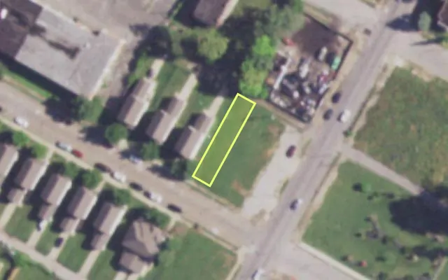 Aerial view of 3909 ST FERDINAND AV — vacant lot, St. Louis with approximate parcel outline