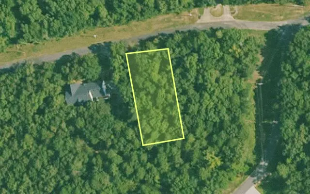 Aerial view of GARLAND County parcel 77355 — Arkansas post-auction with approximate parcel outline