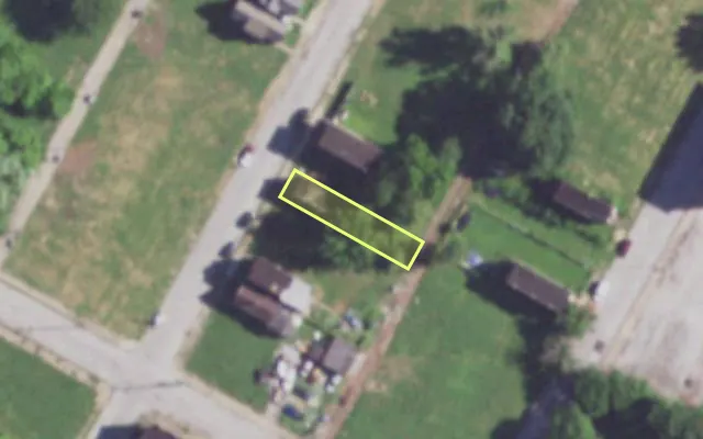 Aerial view of 4216 PLEASANT ST — vacant lot, St. Louis with approximate parcel outline