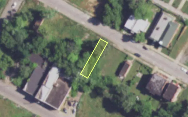 Aerial view of 3942 NORTH MARKET ST — vacant lot, St. Louis with approximate parcel outline