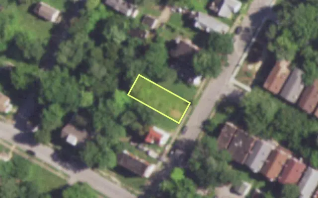 Aerial view of 4115 N EUCLID AV — vacant lot, St. Louis with approximate parcel outline