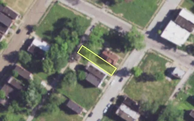 Aerial view of 4249 LINTON AV — vacant lot, St. Louis with approximate parcel outline